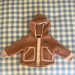 Patagonia Baby Retro Pile Fleece Jacket in Pink